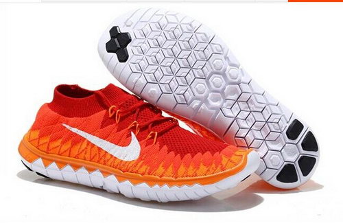 Nike Free Flyknit 3.0 Mens Shoes Orange White China